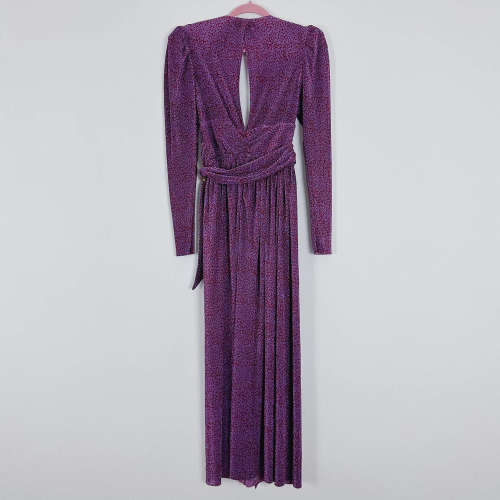 NWT Sabina Musayev Hadar Long Sleeve Dress in Maroon Size Small - Picture 6 of 11
